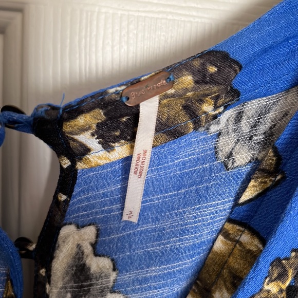 Free People Tie Waist Wrap Romper - Picture 2 of 5